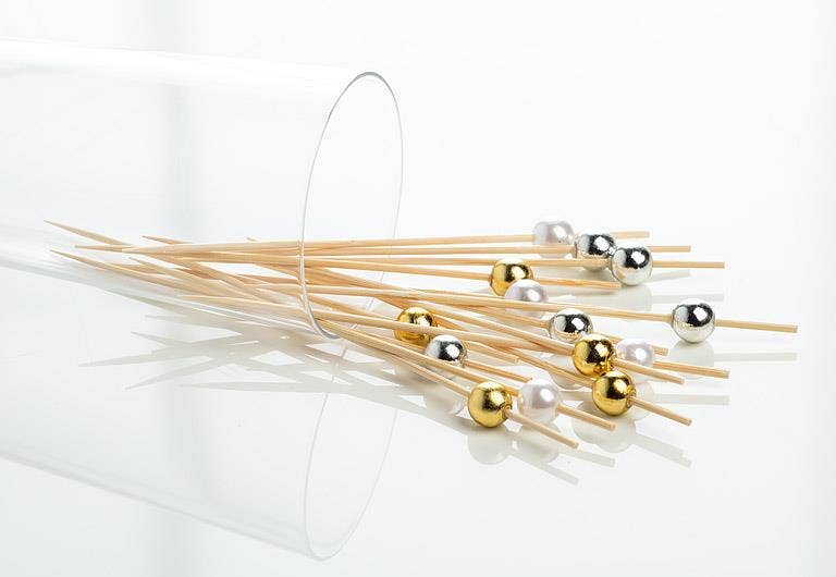 100 Piece Gold Ball Pick-4.5"L