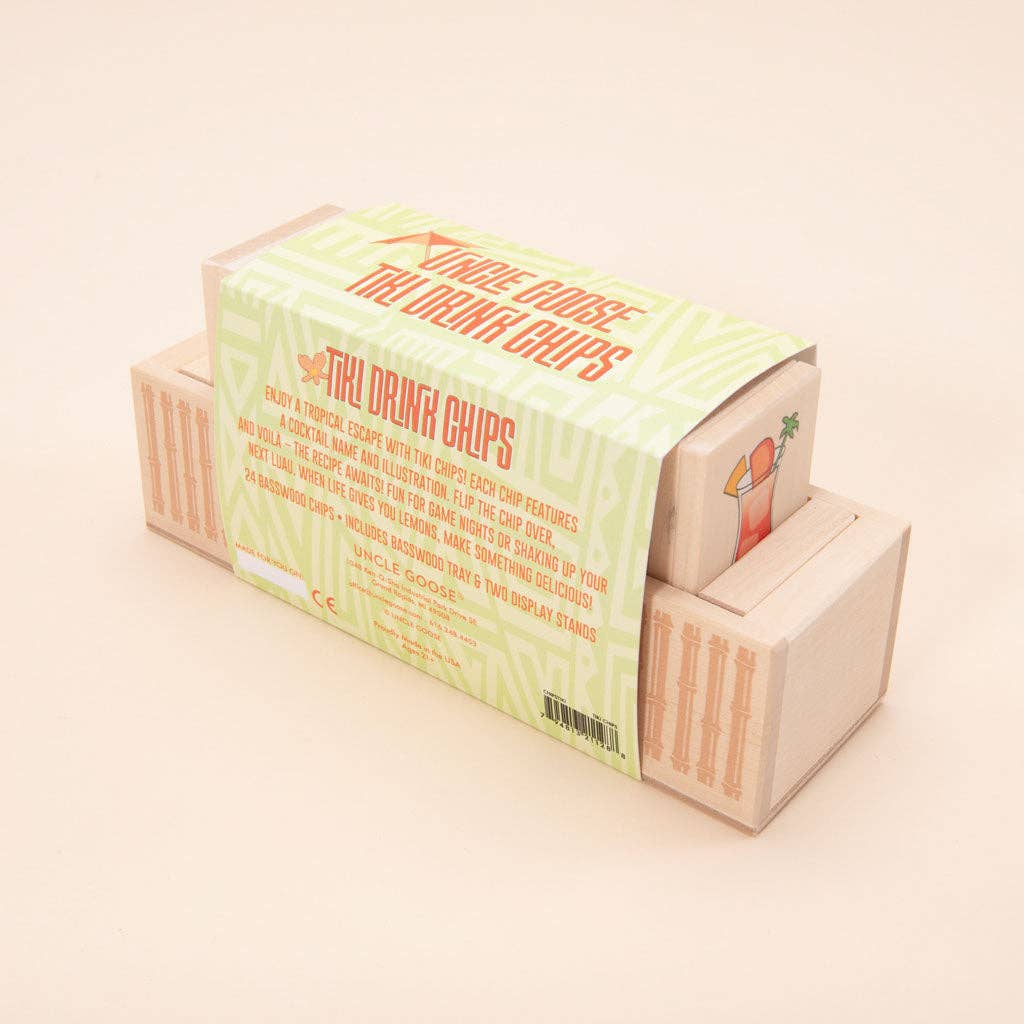 Wooden Tiki Drink Cards