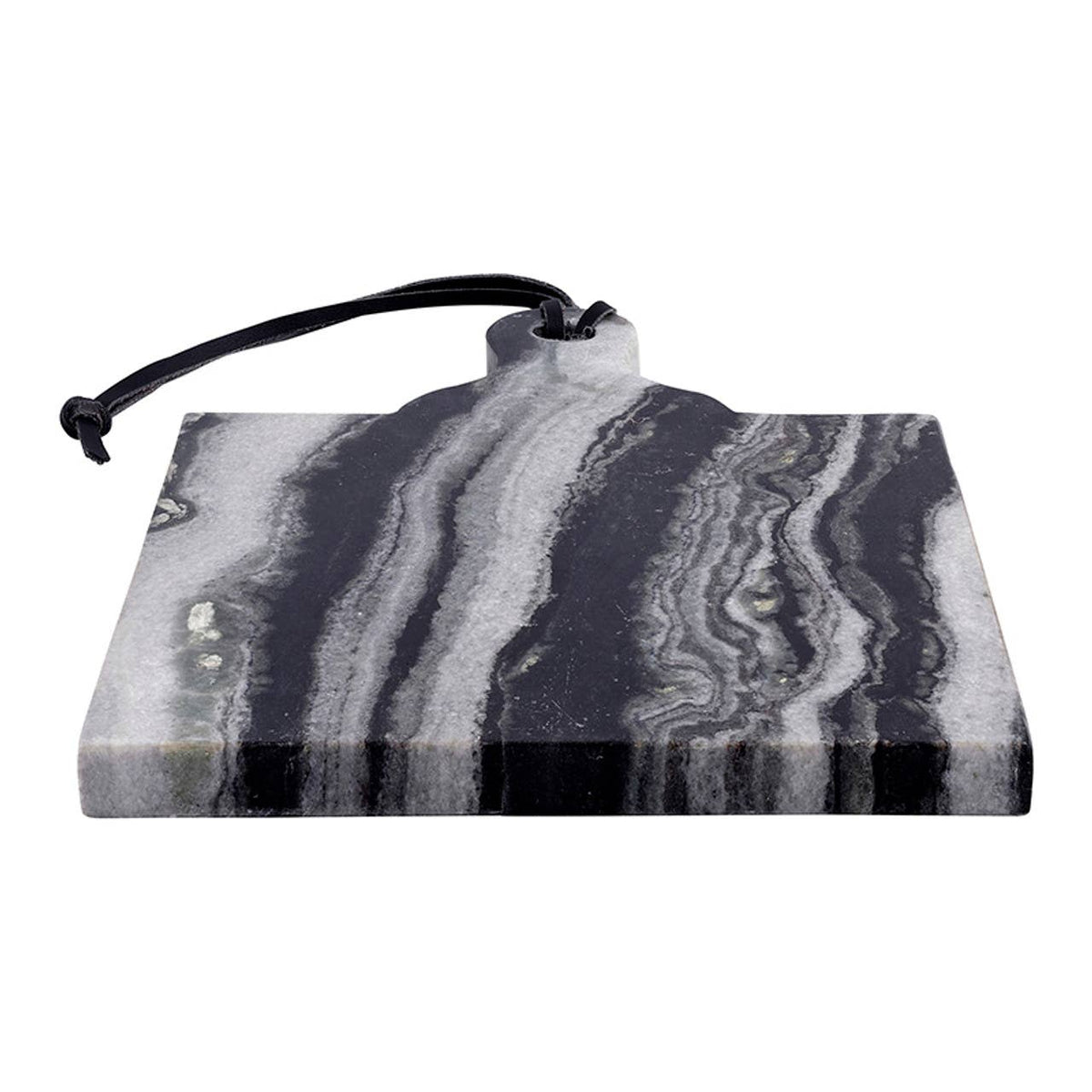 Grey Marble Board with Handle: Marble / 10.75" L x 7" W x .5" H