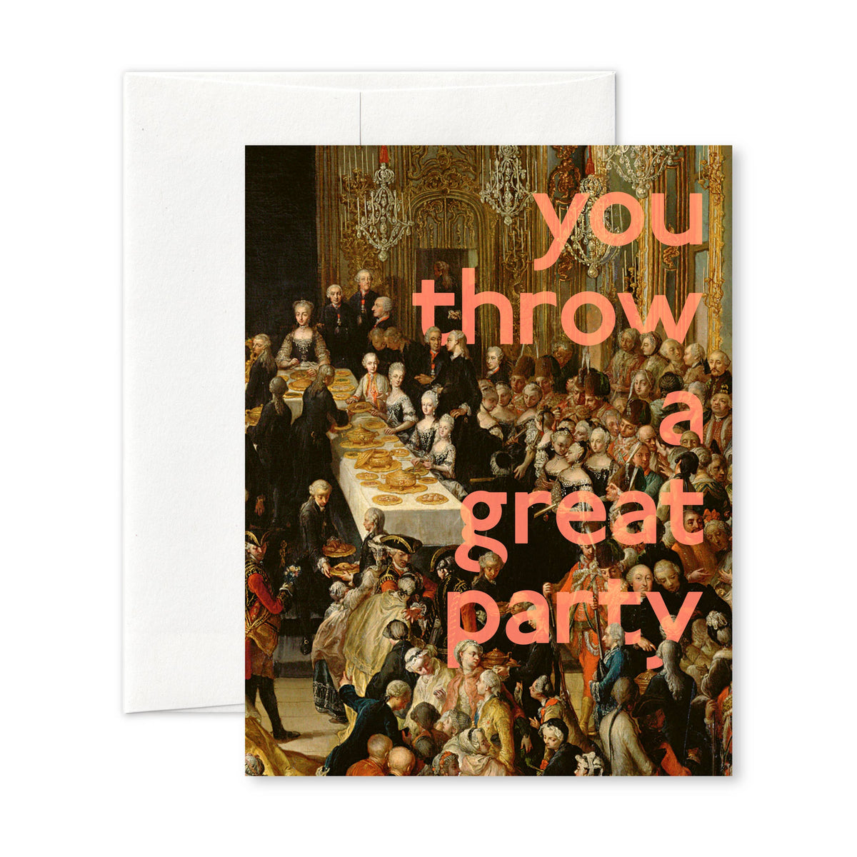 “You throw a great party” A2 thank-you card : Recycled Kraft envelope