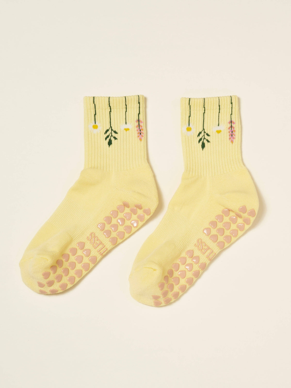 🌿 Flower Stem Grip Sock, Pilates Socks