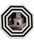 Resin Geometric Lines Octagon Photo Frame - Black, 4x4 in.