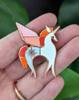 Rose Gold Unicorn Enamel Pin