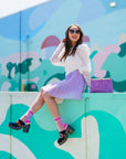 Candy Stripe Ruffle Crew Socks
