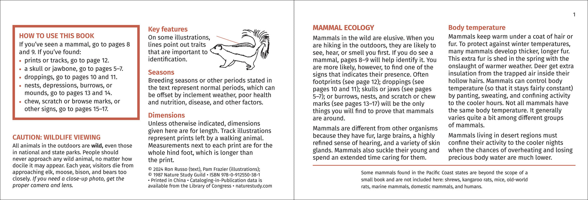 Pacific Coast Mammal Finder 2nd Edition