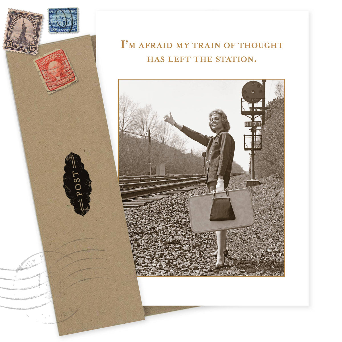 Train of Thought - Funny Belated Birthday Card