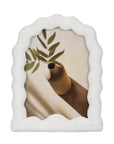 Resin Sculptured Wavy Arch Photo Frame - White, 5x7 in.