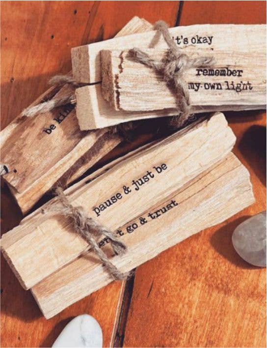 Engraved Palo Santo // Holy Wood // Cleansing Stick: Let that shit go