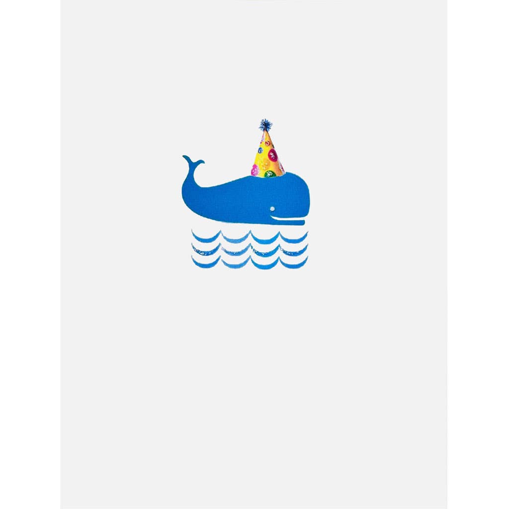 Whale With Party Hat Card
