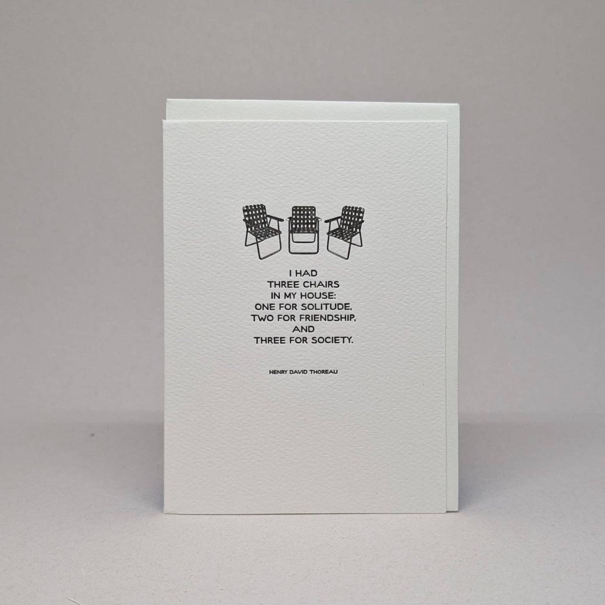 I Had Three Chairs - Thoreau: Single Card
