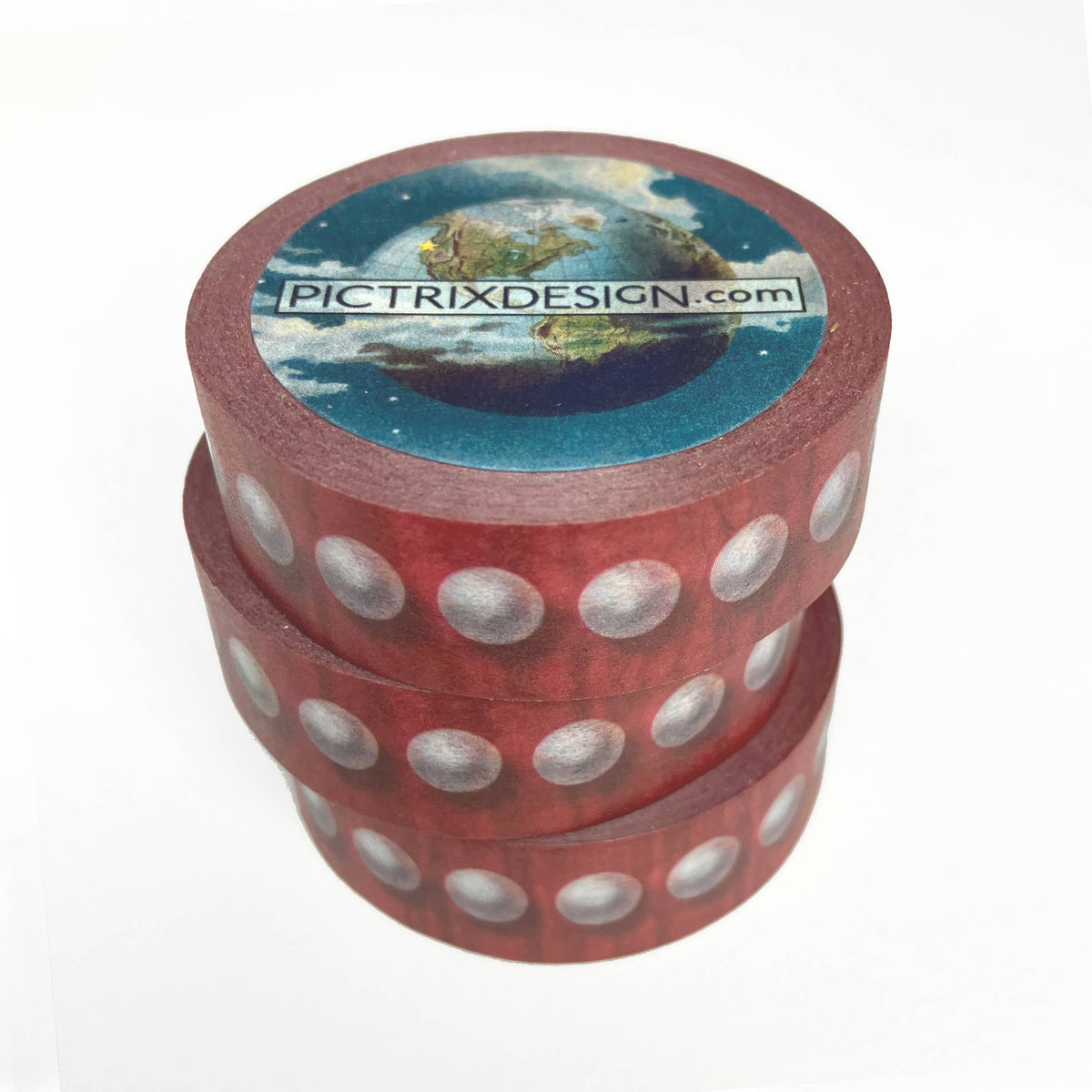 Washi tape: "pearls on red silk"