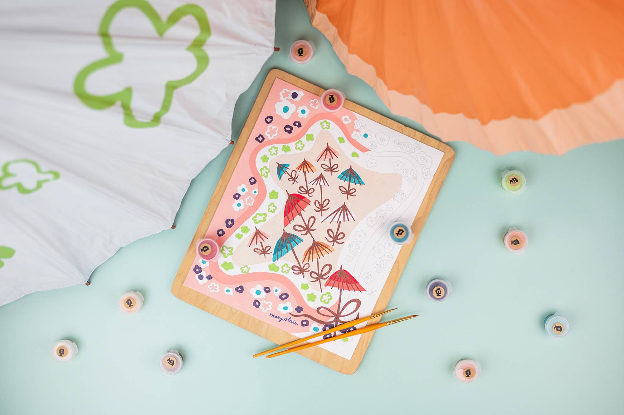 Disney Artist Mary Blair's Parasols Paint-by-Number Kit