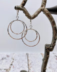 Fine Silver Double Hoop Earrings by Sherri Gallagher