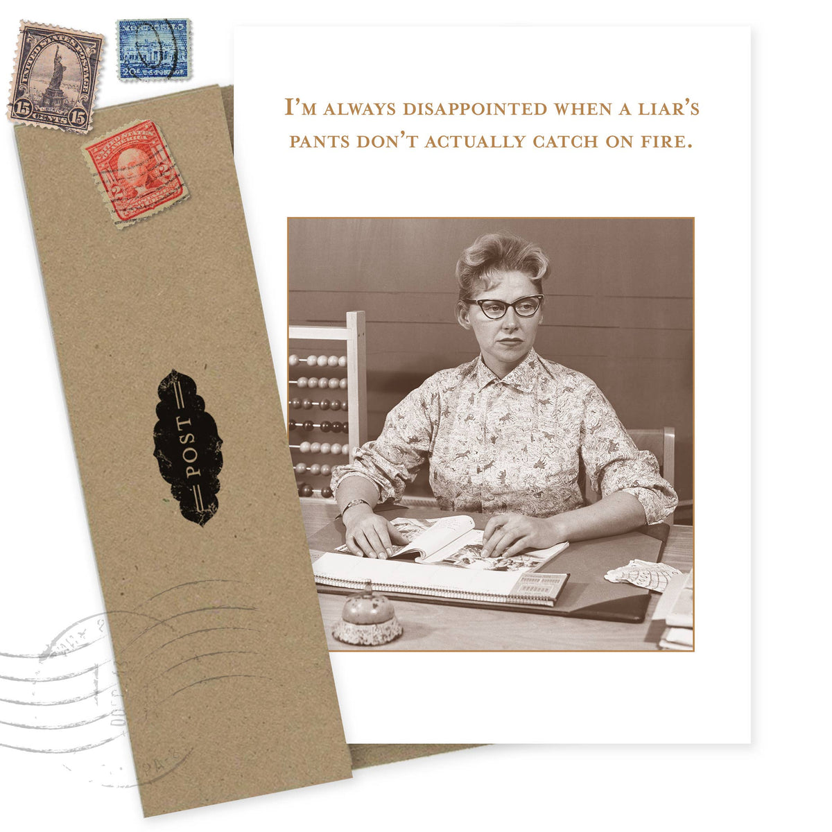 Pants On Fire Birthday Card
