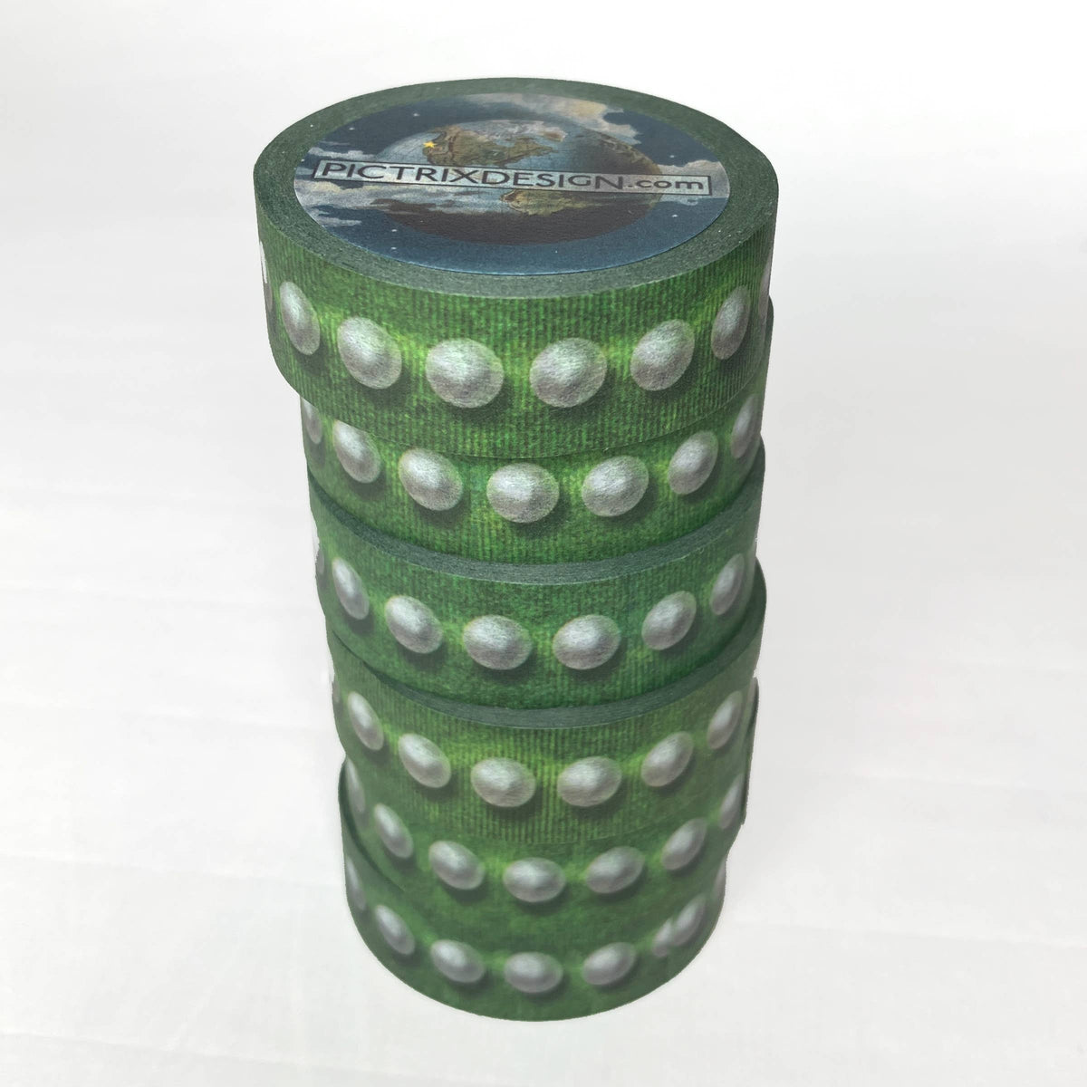 Washi tape: "pearls on green watered silk"