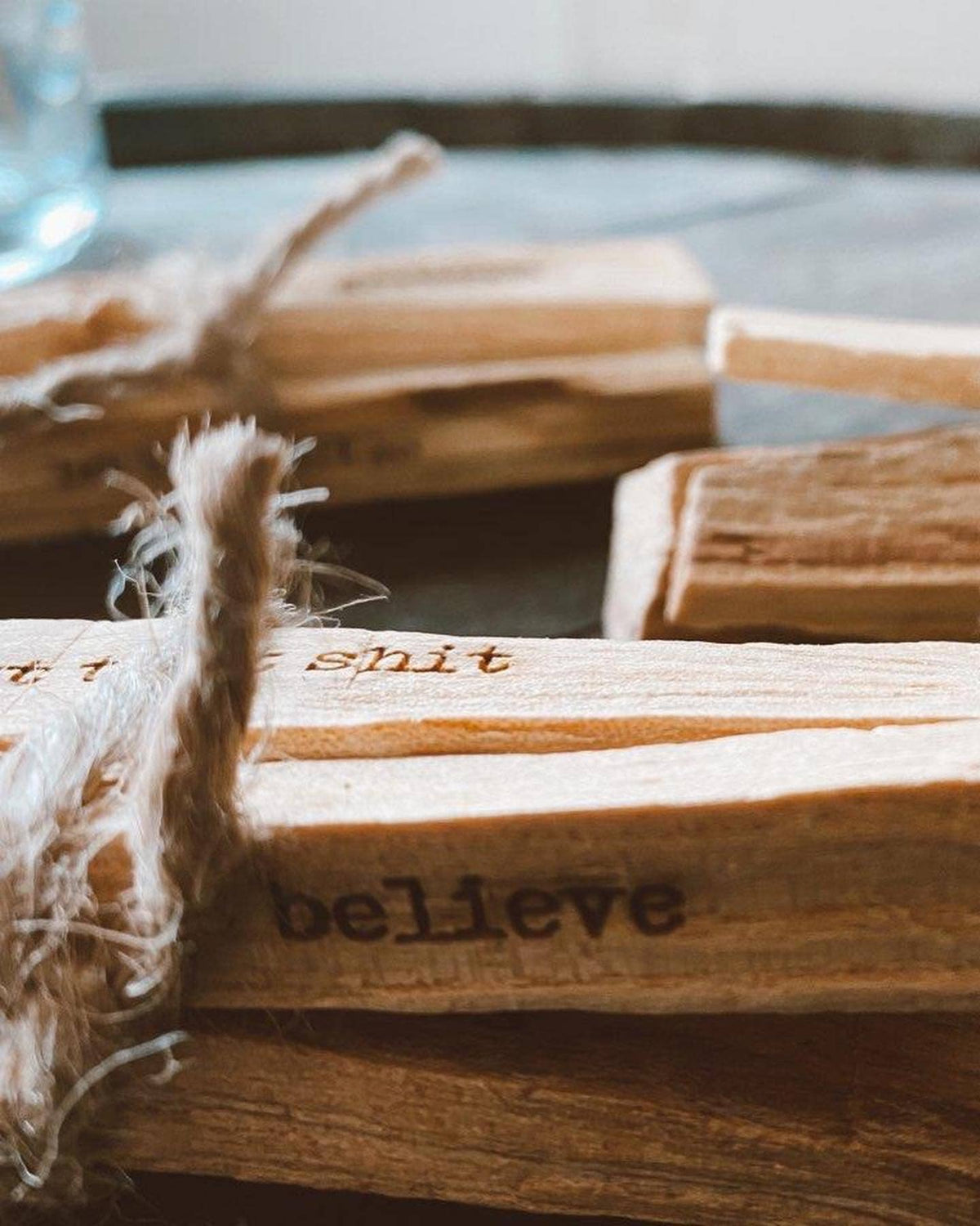 Engraved Palo Santo // Holy Wood // Cleansing Stick: Breathe
