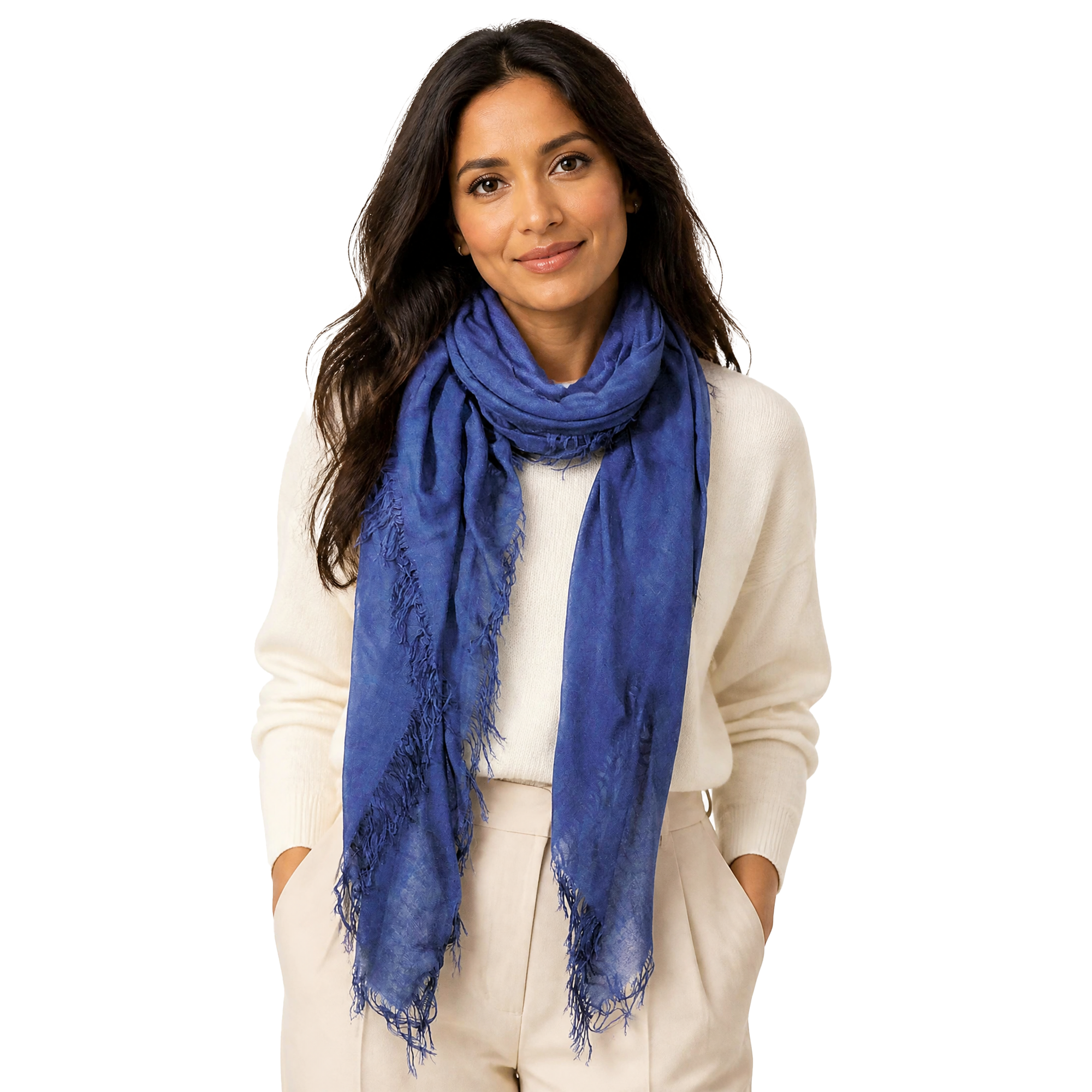 Cashmere Blend Solid Scarf: Dragonfly