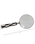 Black/White Resin Handle Magnifying Glass