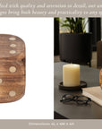 Brown Mango Wood Dice-Shaped Storage