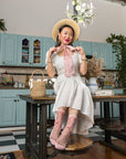Cherry Blossom Sheer Crew Socks