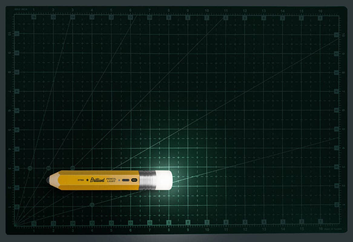 Pencil Light - The eraser lights up
