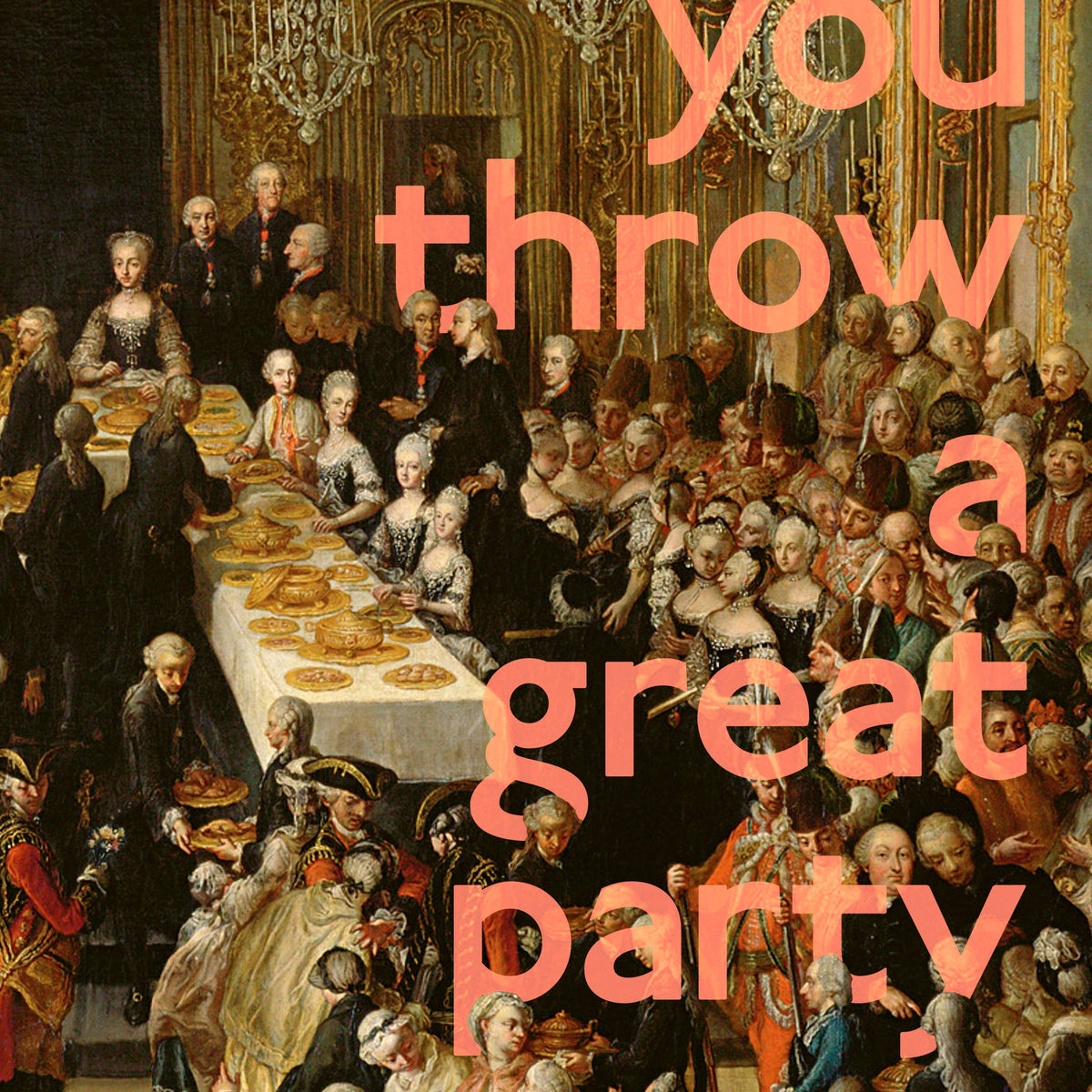 “You throw a great party” A2 thank-you card : Recycled Kraft envelope