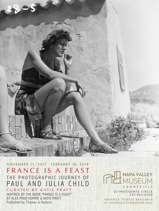 Cool Julia Child France is a Feast Exhibition Poster