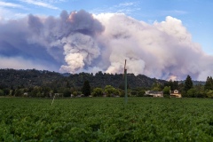 August 18, 2020. Fires behind Saint Helena Library.