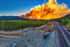 Glass Fire, viewed near the north Napa Valley sign. 2020.