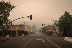 Smoke over Calistoga during Glass Fire. October, 2020.