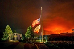 Half mast. Wine Country Fires. 2017.