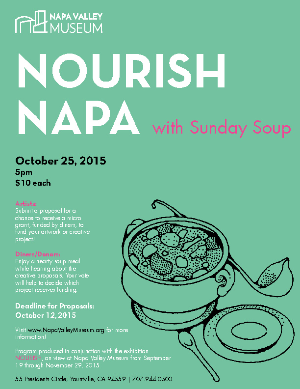 Sunday Soup poster - Napa Valley Museum Yountville